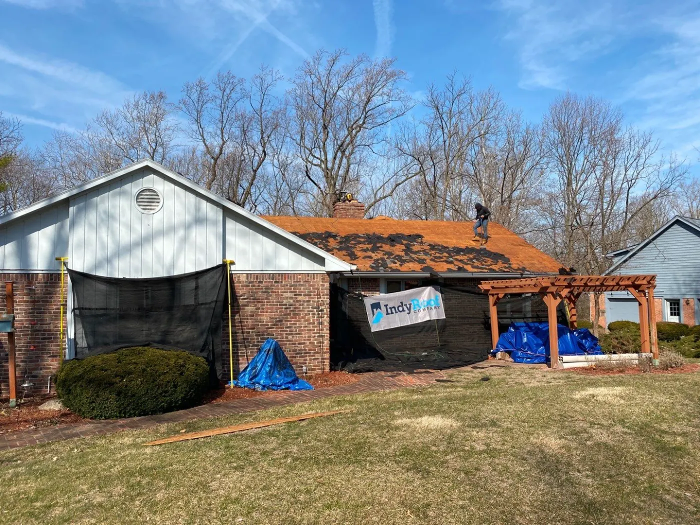Commercial roof inspection documented in Springmill Villages